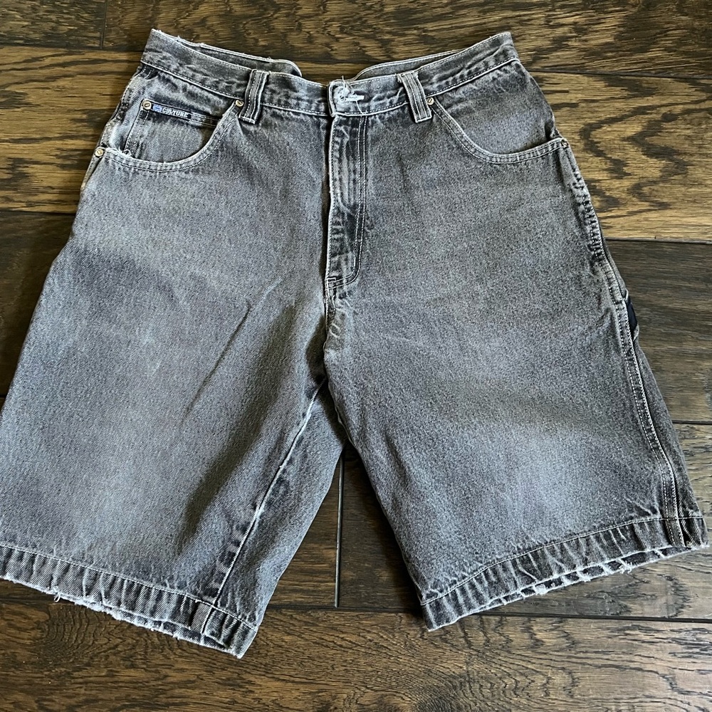 Culture Jeans Gray/Black Denim Men Shorts